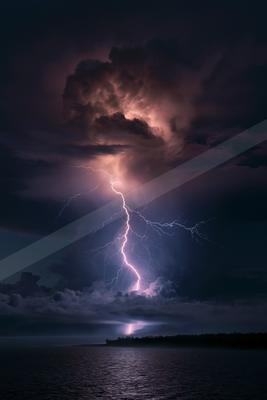 A dramatic sky scene of storm.