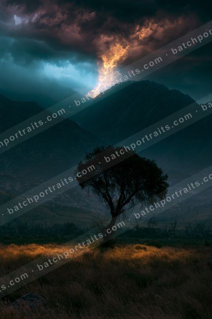 A dramatic sky scene of a storm.