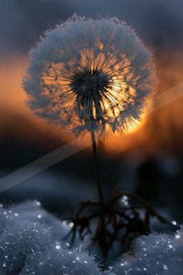 A moody nature scene of flowers.