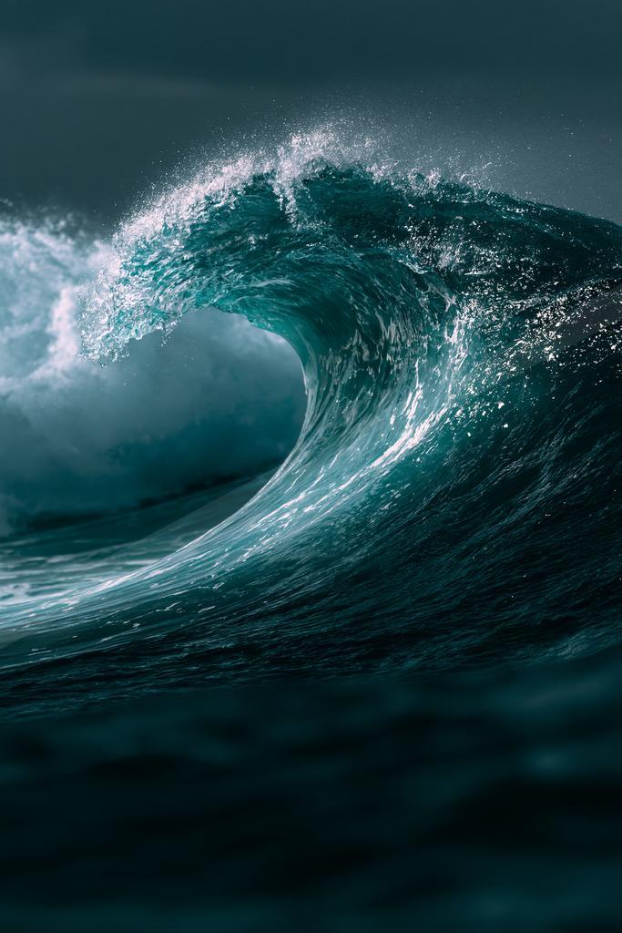 A moody water scene of ocean.