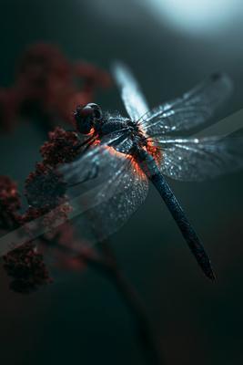 A moody macro wildlife photo of wildlife.