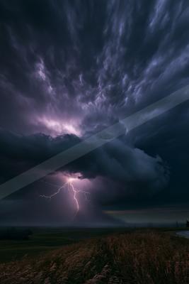 A dramatic sky scene of storm.
