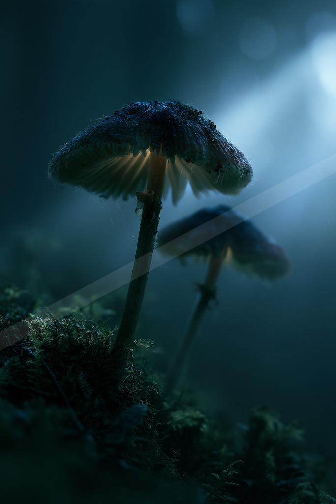 A moody nature scene of forest.