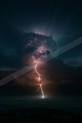 A dramatic sky scene of storm.
