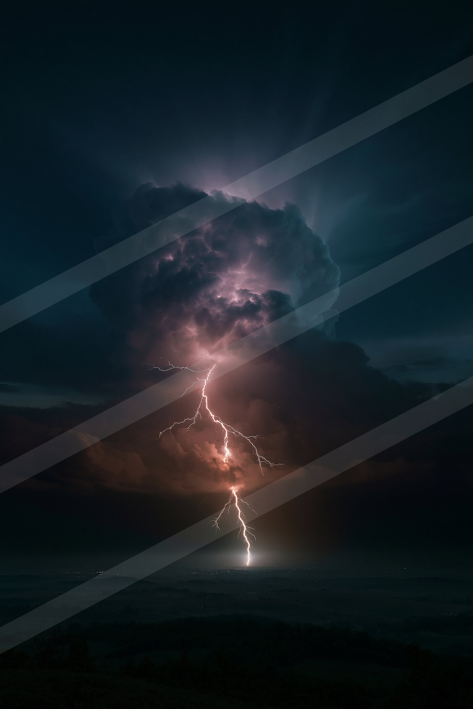 A dramatic sky scene of a lightning.
