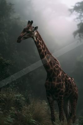 A black-and-white moody wildlife photo of wildlife.