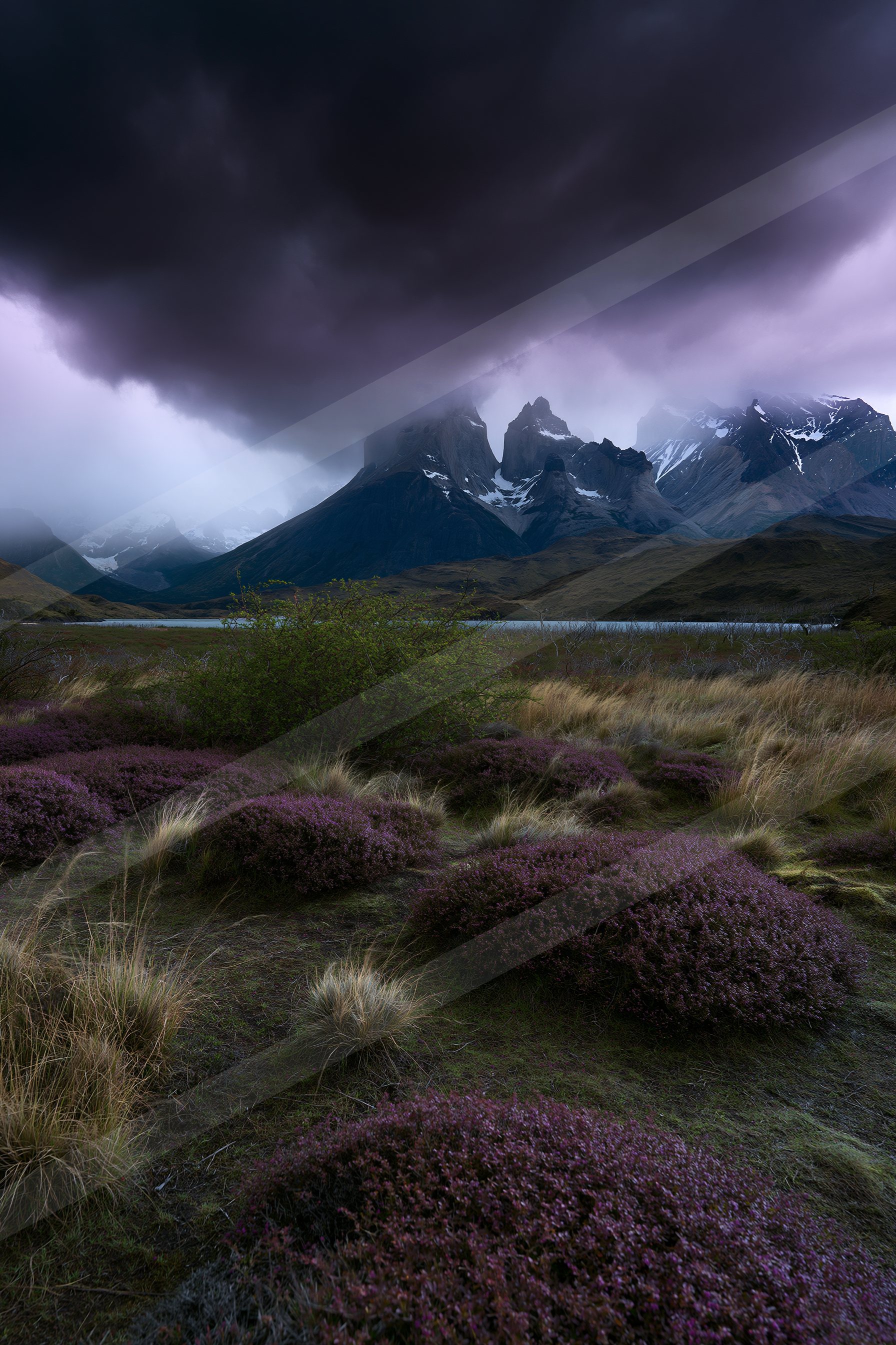 A dramatic panorama landscape of a mountains.