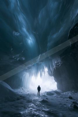 A moody water scene of waterfall.