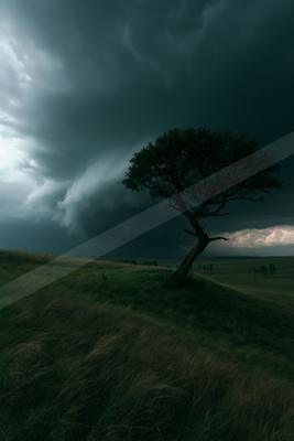 A dramatic sky scene of storm.