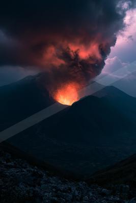 A dramatic sky scene of storm.