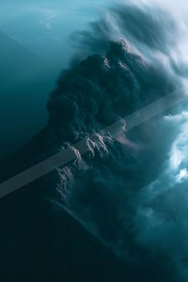 A dramatic sky scene of storm, clouds.