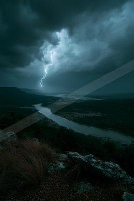 A moody sky scene of storm.