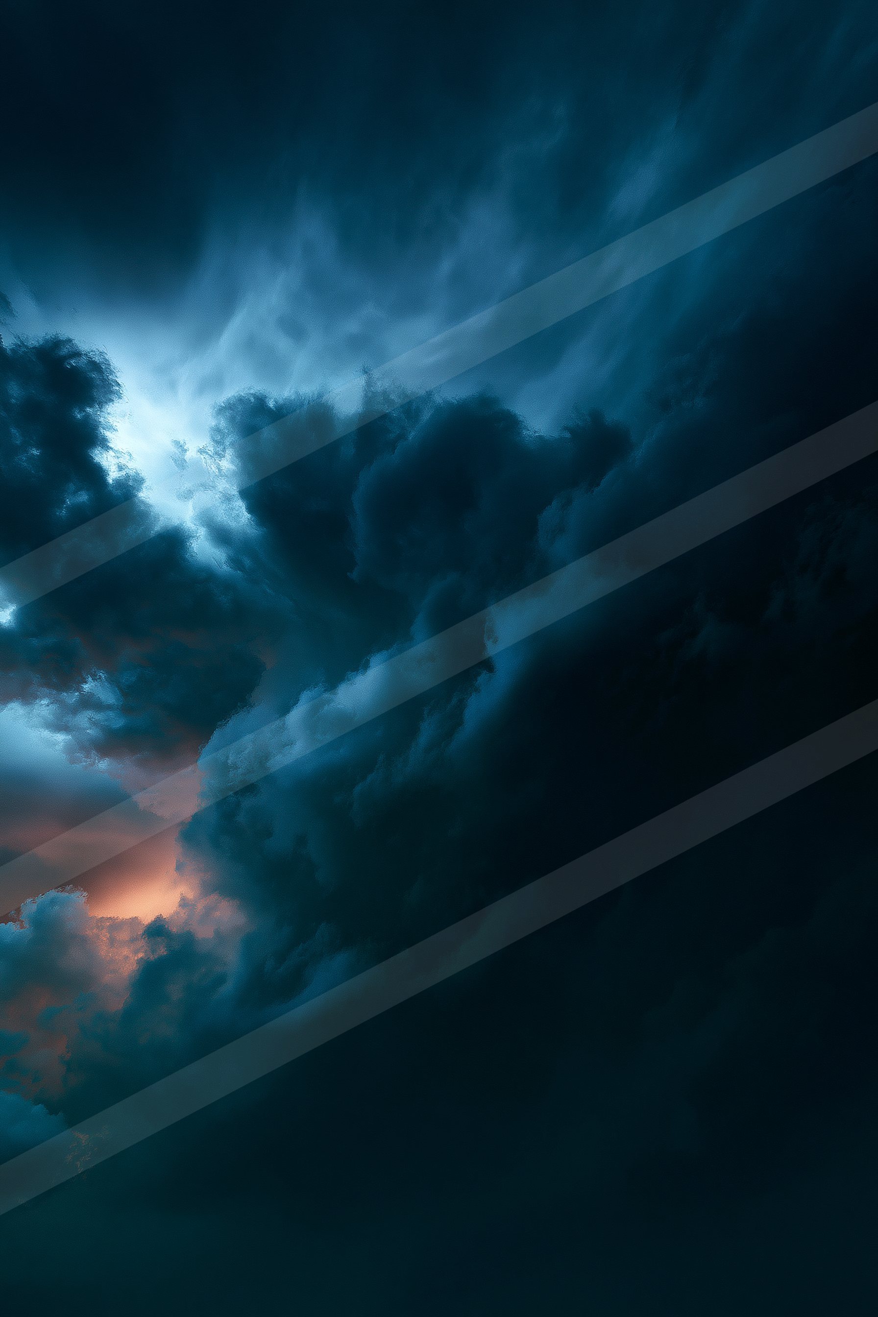 An ethereal high contrast sky scene of a storm.