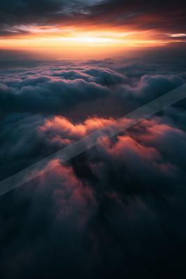 A moody sky scene of clouds.
