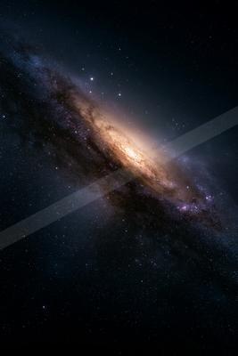 A night sky scene of a galaxy, dust.