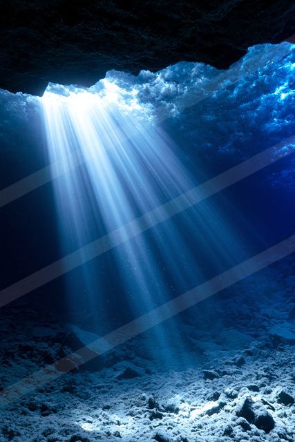 An ethereal water scene of an underwater, ripples.