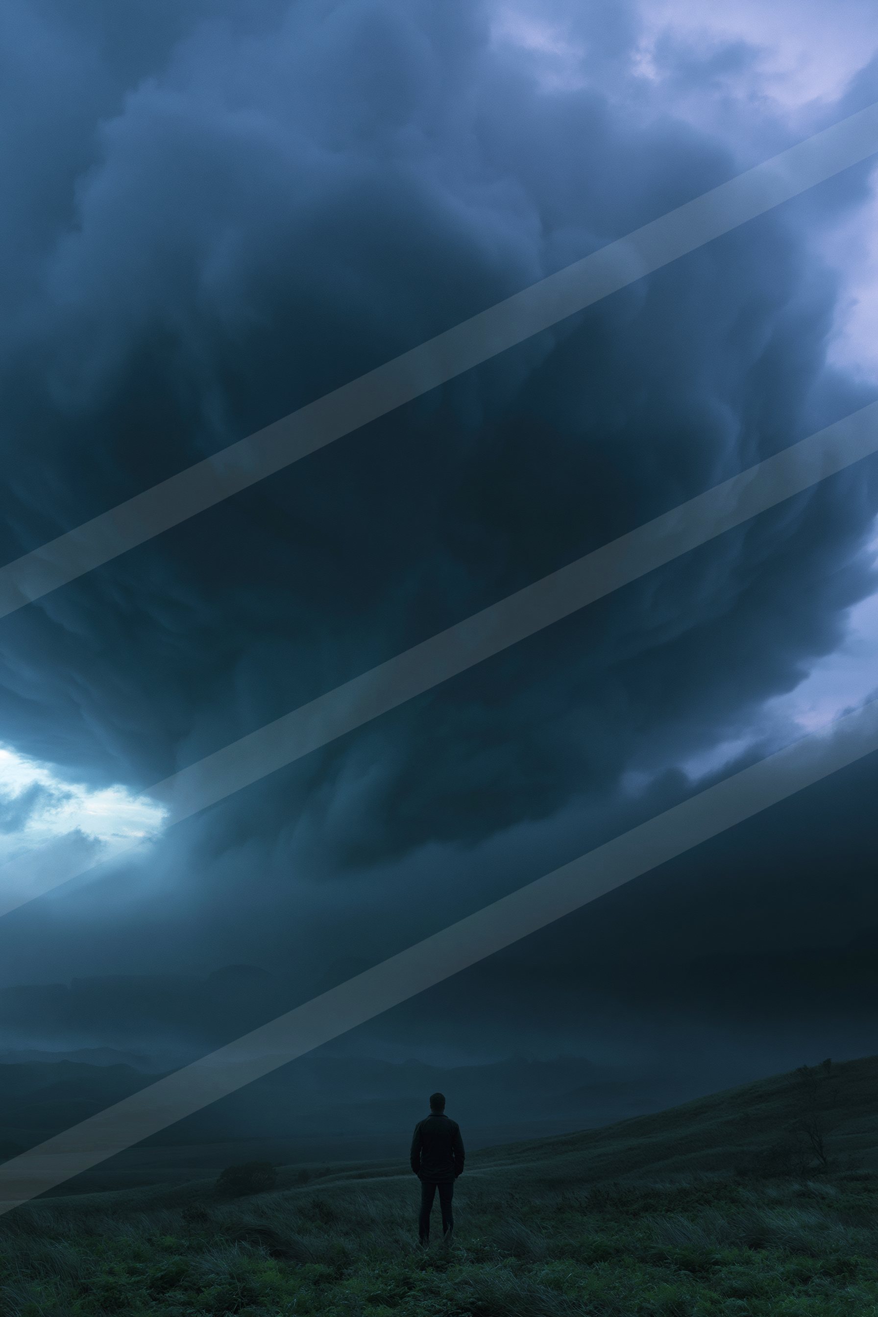 A dramatic sky scene of a storm, silhouette.