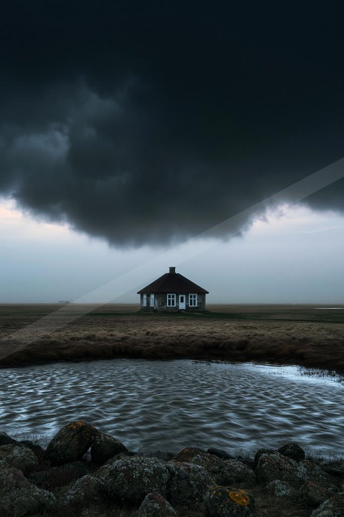 A dramatic sky scene of a storm.
