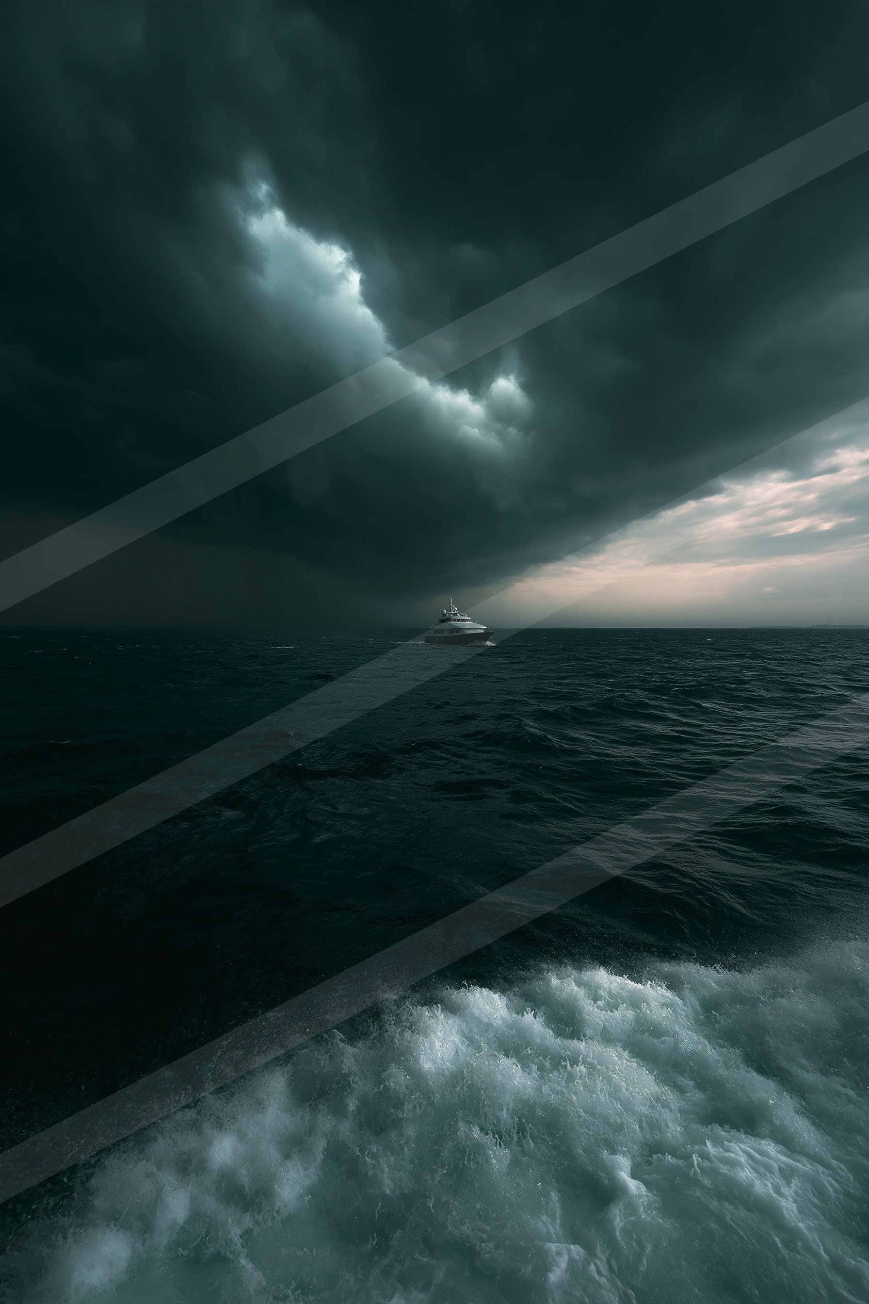 A dramatic water scene of an ocean.