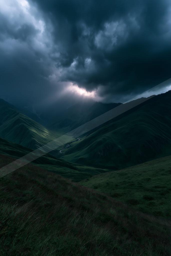 A dramatic sky scene of storm.