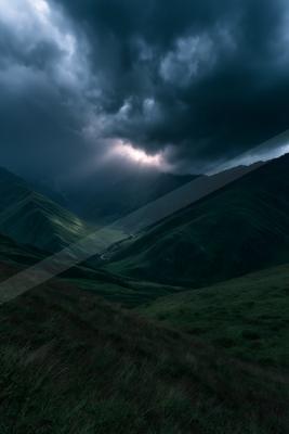 A dramatic sky scene of storm.