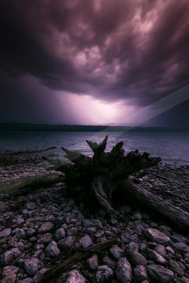 A dramatic sky scene of storm.