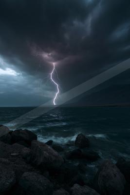 A dramatic sky scene of storm.
