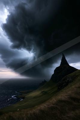 A moody sky scene of storm.