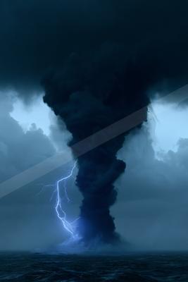 A dramatic sky scene of a storm.