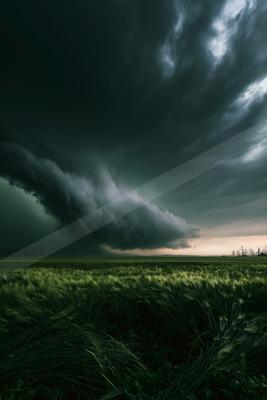 A dramatic sky scene of storm.