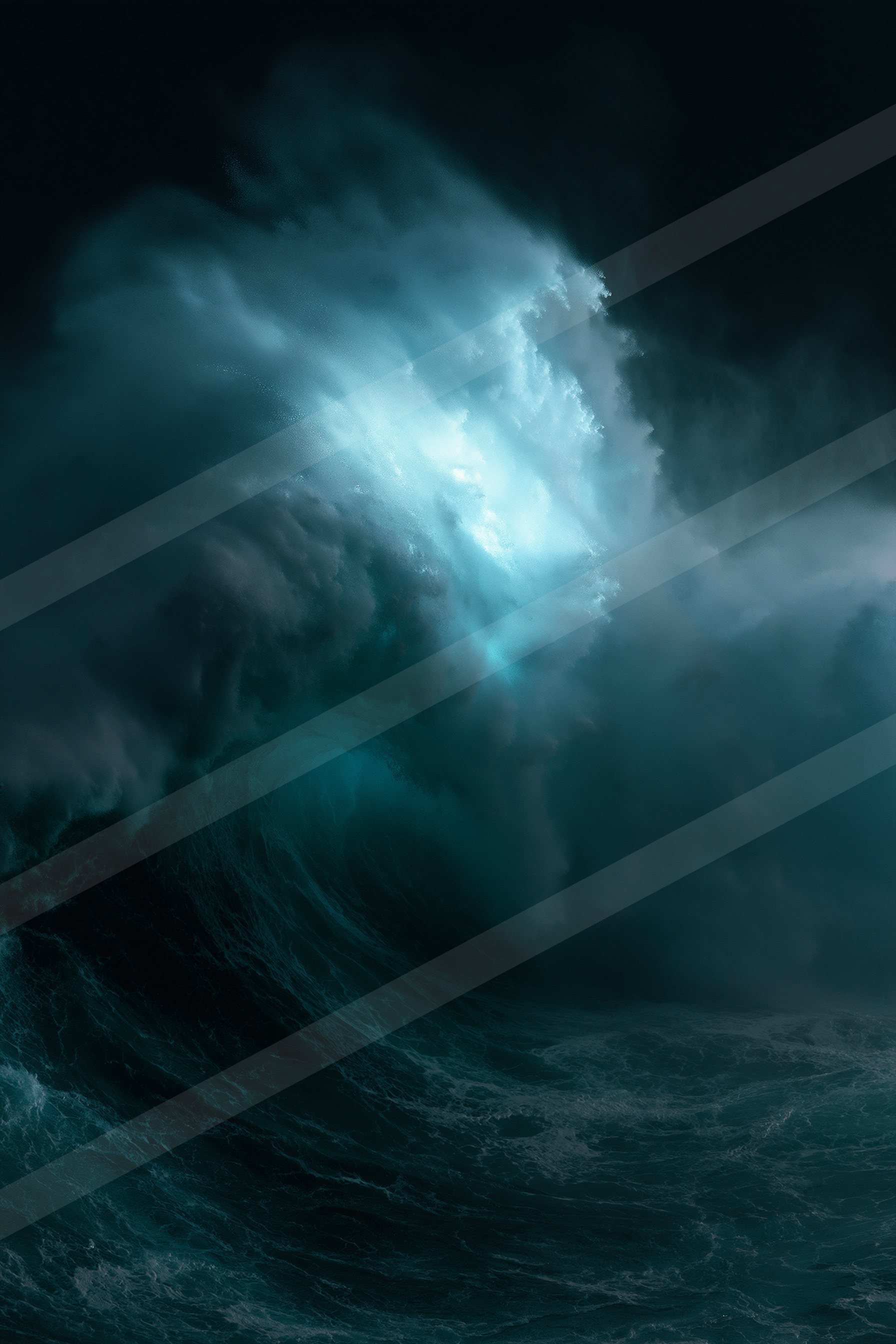 An ethereal water scene of an ocean waves.