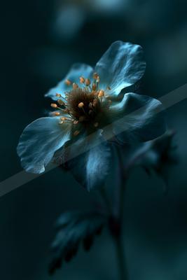 A moody nature scene of flowers.