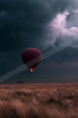 A moody sky scene of clouds, storm.