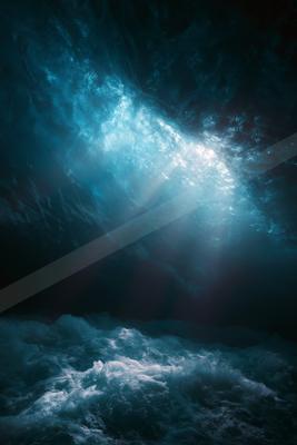 A dramatic water scene of ocean.