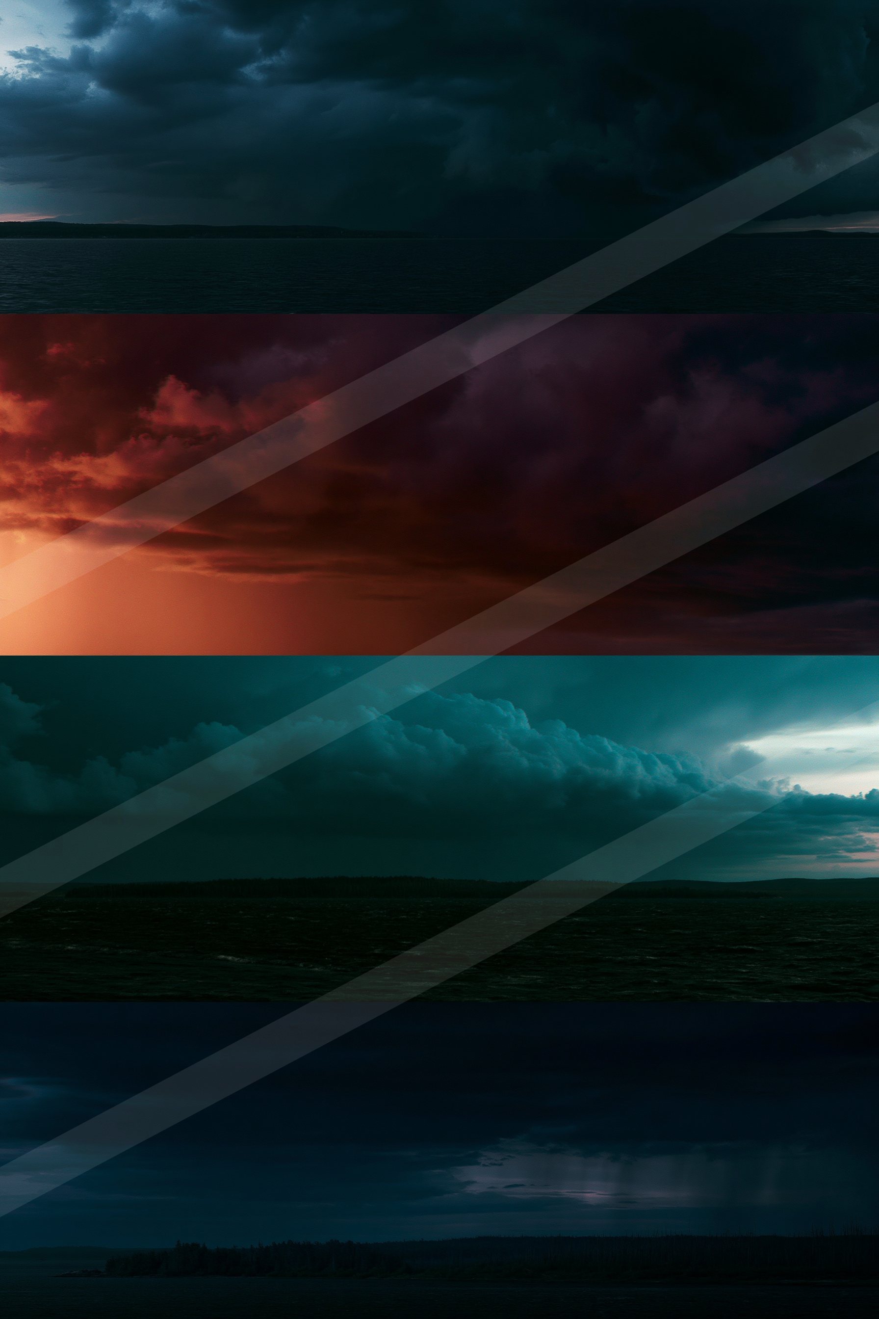 A dramatic high contrast sky scene of a storm.