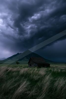 A moody sky scene of storm.