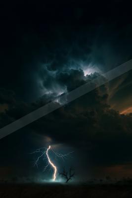 A dramatic sky scene of storm.