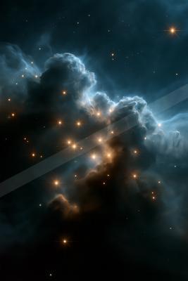 A moody sky scene of starry sky.