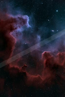 A moody sky scene of starry sky, clouds.
