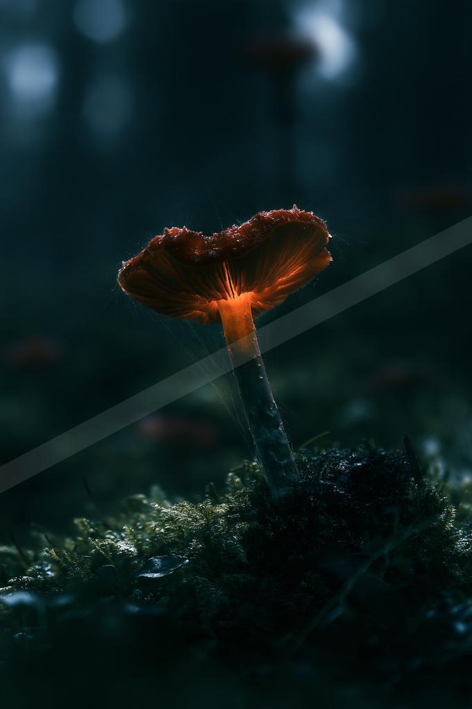 A moody nature scene of flowers.