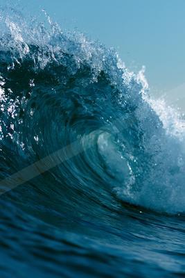 A moody water scene of ocean.