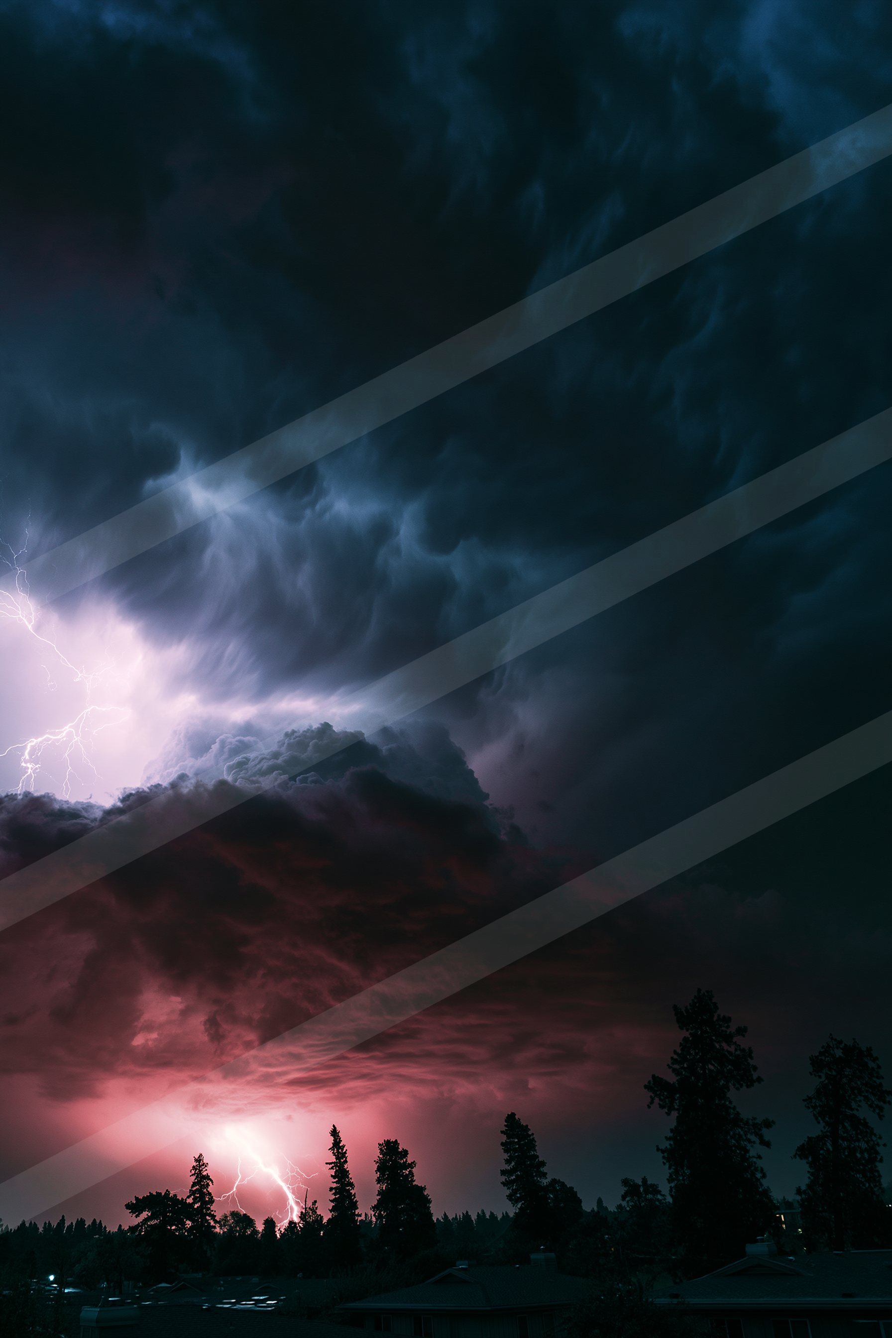 A dramatic sky scene of a lightning.
