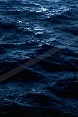 A blue hour water scene of ocean, abstract texture.