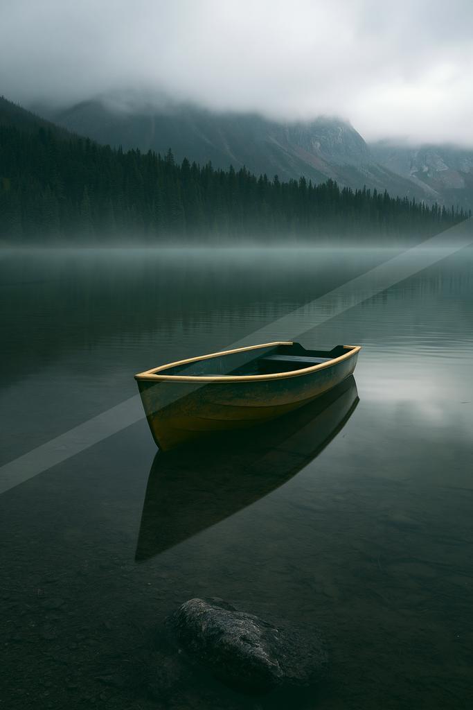 A serene water scene of lake.