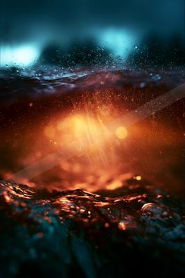 A moody still life of abstract texture, waterfall, river.