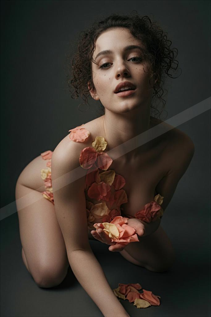 An ethereal vintage portrait of a fashion model.
