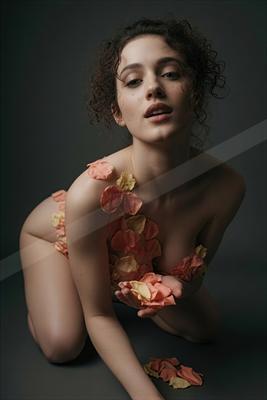 An ethereal vintage portrait of a fashion model.