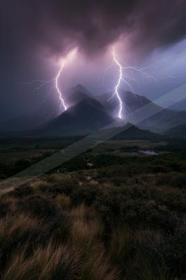 A dramatic sky scene of storm.