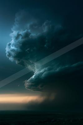 A dramatic sky scene of storm.