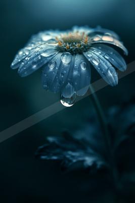 A moody macro nature scene of flowers.